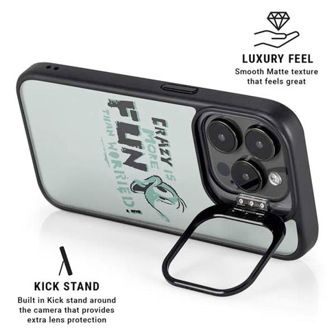 Looney Tunes Daffy Duck Crazy iPhone 14 Pro Kickstand Case